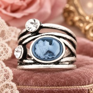 Bague Camée Ancienne Bleu