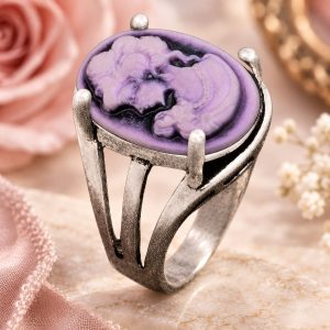 Bague Camée Fantaisie Rose