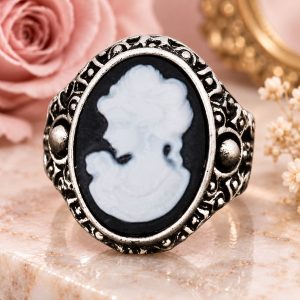 Bague Camée Noir & Blanche