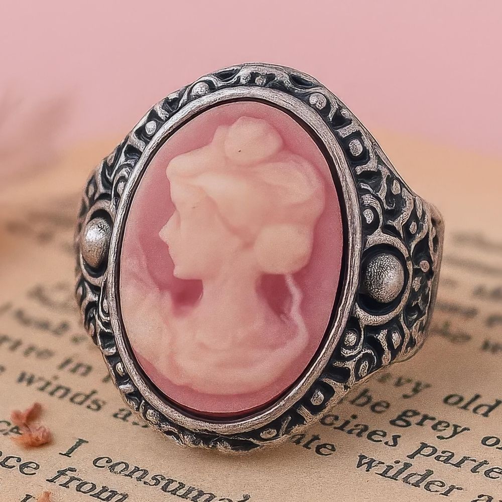 Bague Camée Rose