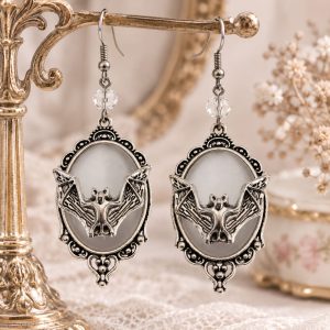 Boucles d’Oreilles Camée – Chauve Souris