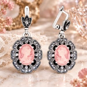 Boucles d'Oreilles Pendantes Camée