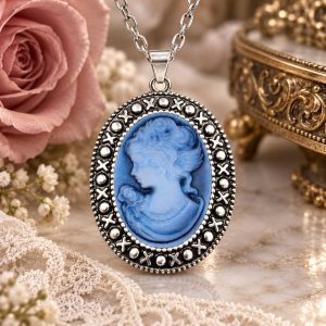 Pendentif Camée Bleu