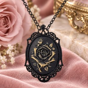 Pendentif Camée Fleurs de Rose