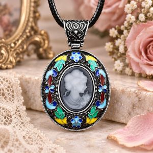 Pendentif Camée Multicolore