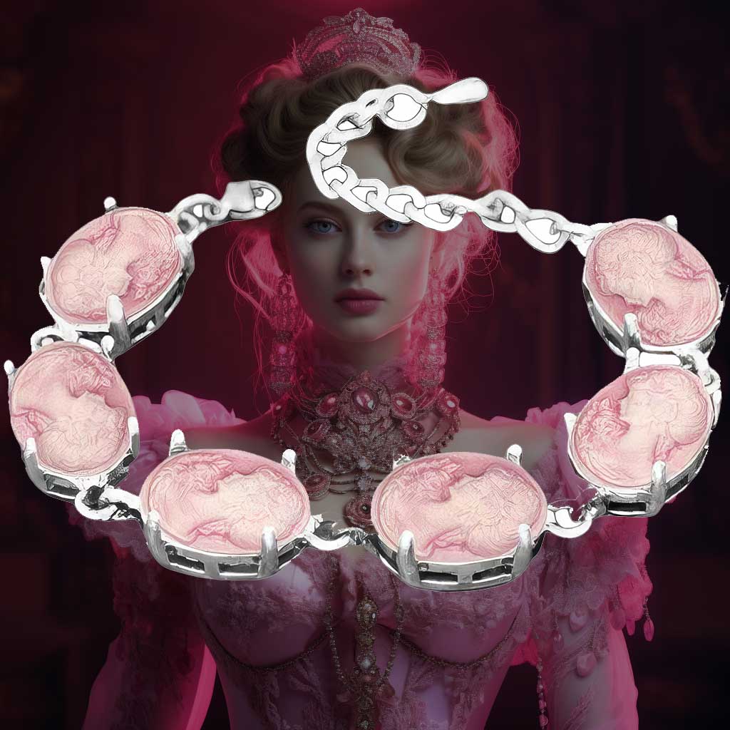 Bracelet Camée Rose