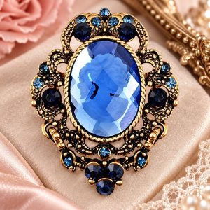 Broche Camée Bleue Élégante