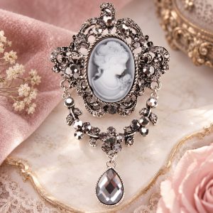 Broche Camée Goutte d'Eau
