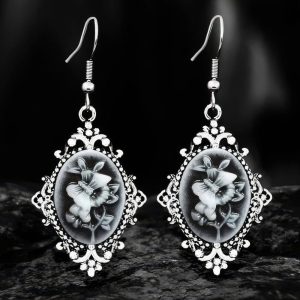 Boucles d'Oreilles Camées Fleurs