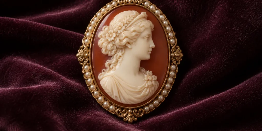 Broches camée